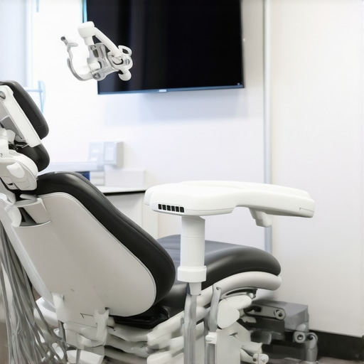 Futuristic dental clinic showcasing advanced equipment for fast cosmetic dentistry