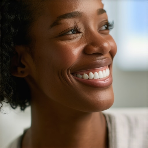 Patient receiving Invisalign treatment in a high-tech dental clinic