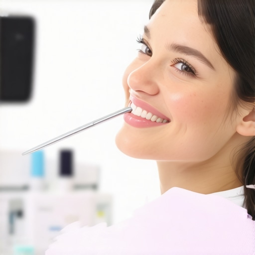 Patient at a dental clinic discussing accelerated cosmetic dental procedures