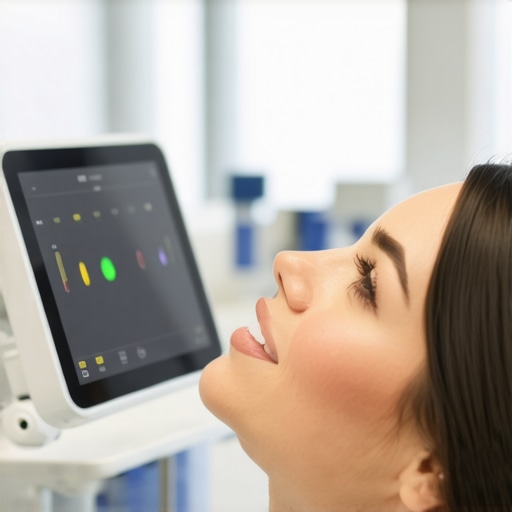 Dentist discussing treatment plans with patient using digital scans