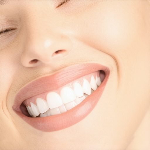 Dentist performing ultrasonic teeth cleaning in a modern dental clinic