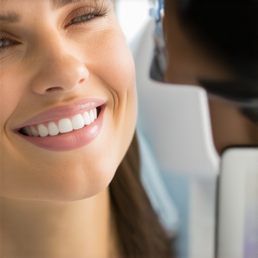 Dentist and patient reviewing digital smile plans on a tablet