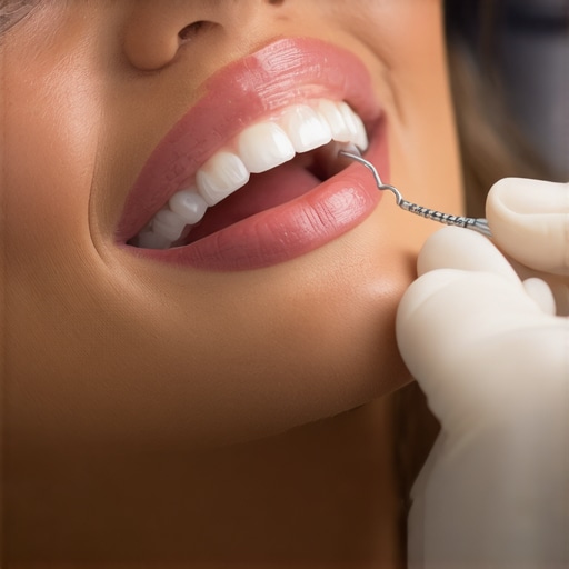 Dentist explaining Invisalign treatment to patient during consultation.