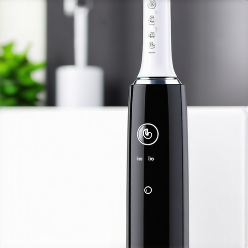 A sleek, high-tech electric toothbrush used for maintaining dental health.