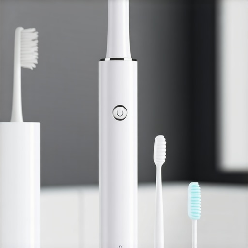 Advanced Dental Tools for Long-Term Success Electric toothbrush and interdental brushes displayed on a bathroom counter, highlighting maintenance tools.
