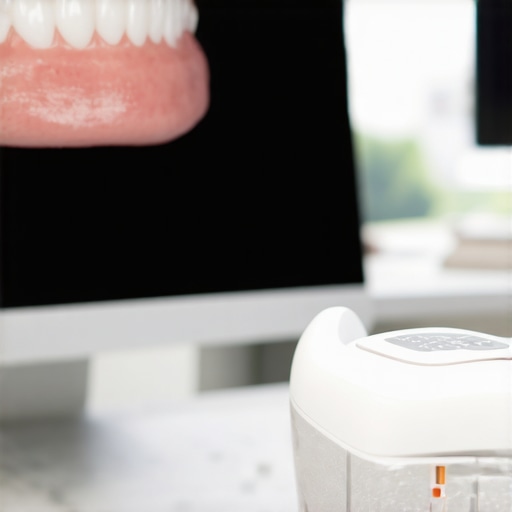 Digital dental tools for Invisalign Intraoral scanner and treatment visualization software used by dentist for Invisalign progress