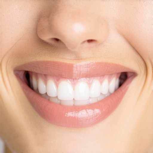 Person Wearing Invisalign Aligners Close-up of a person's smile showing Invisalign clear aligners