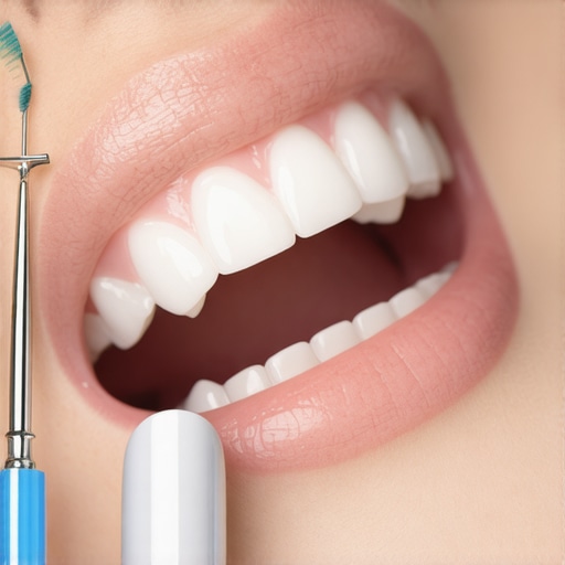 Modern Dental Maintenance Tools A set of advanced dental instruments and robotic tools used during professional teeth cleaning, highlighting technology in dental care.