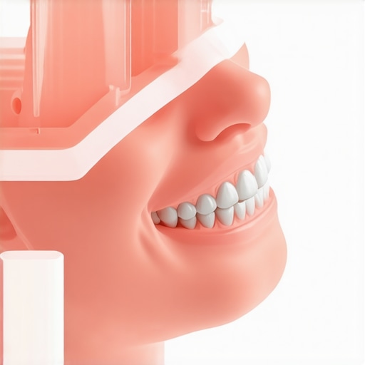 Dentist holding intraoral scanner showing 3D image of teeth