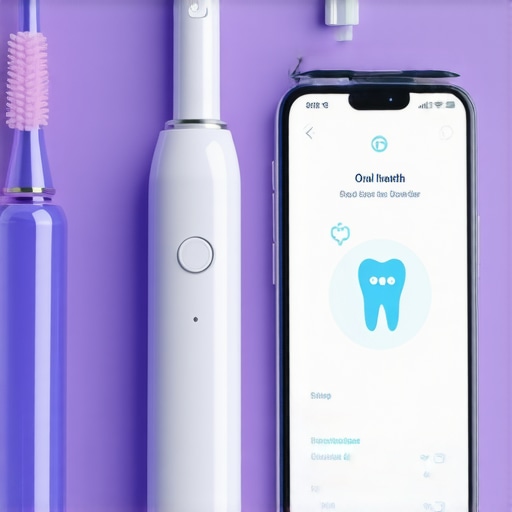 A collection of dental tools and digital devices used for long-term oral health care.