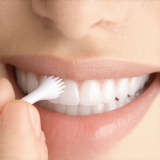 Person cleaning Invisalign trays with a sonic toothbrush, demonstrating proper maintenance techniques.
