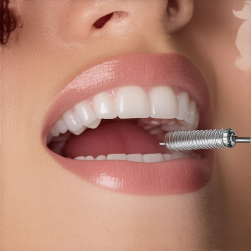 A dental professional fitting Invisalign aligners onto a patient's teeth, emphasizing correct seating.