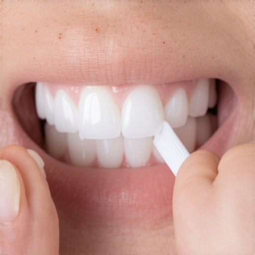 Hands demonstrating correct flossing method