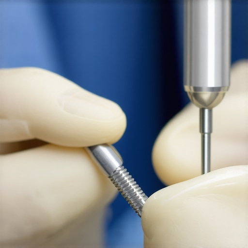 Dentist adjusting a patient's filling to reduce metallic taste