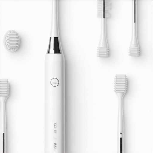 Essential Dental Tools for Smile Maintenance A collection of high-tech dental hygiene devices including a sonic toothbrush, interdental brushes, and aligner cleaner on a countertop.