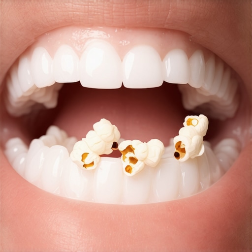 How to remove a popcorn hull stuck deep in your gum line