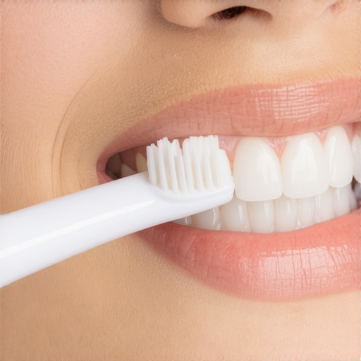 A person brushing their teeth delicately to avoid aggravating sensitive areas.