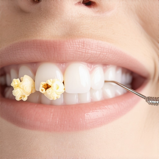 How to remove a popcorn hull stuck under your gum line