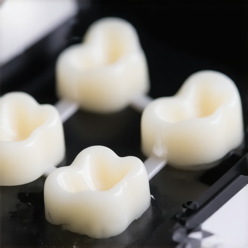 Ultrasonic Cleaner for Invisalign A sleek ultrasonic cleaner with Invisalign trays being cleaned inside, showcasing advanced dental hygiene tools.