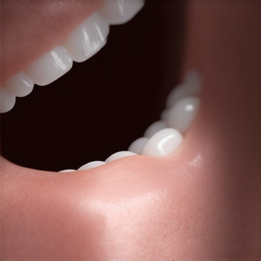 Dentist using blue articulating paper to identify high spots on a new dental crown for adjustment.