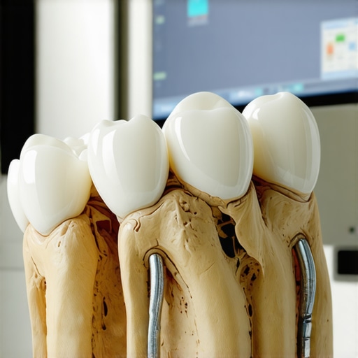 A detailed 3D dental scan revealing tooth root structure and jawbone health.