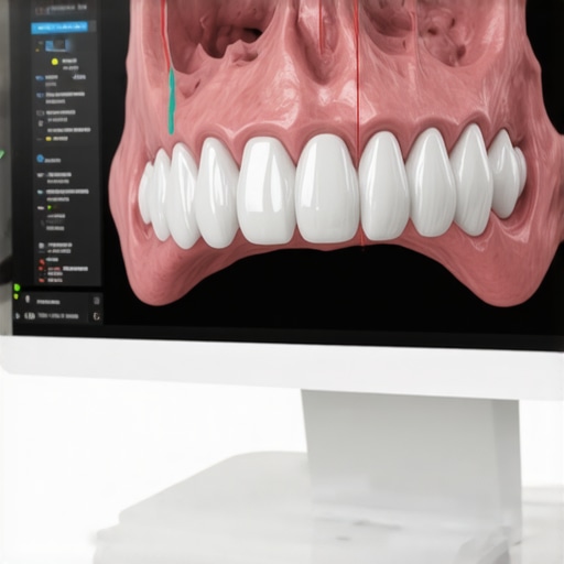 Advanced Digital Dental Scanning Technology Digital 3D dental scan showing internal tooth structures and potential infection sites.