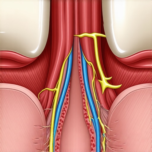 Diagram showing how sinus inflammation presses on upper tooth nerves.