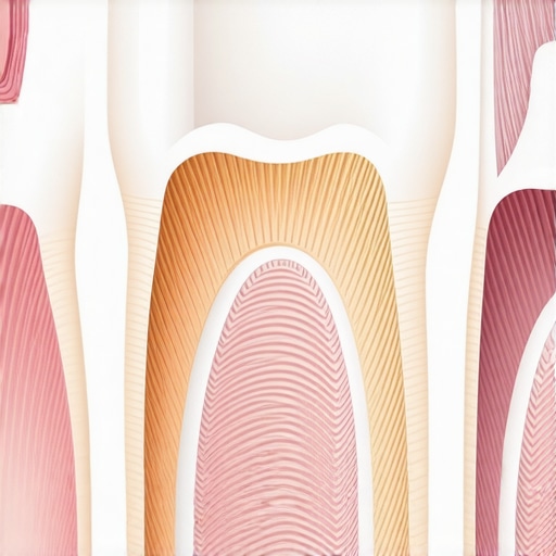Diagram showing pulp horns and mamelons in a developing tooth