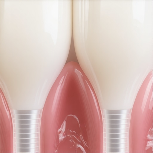 Close-up of Invisalign Resin Attachment A detailed view of a clear composite resin attachment on a human tooth for Invisalign treatment.