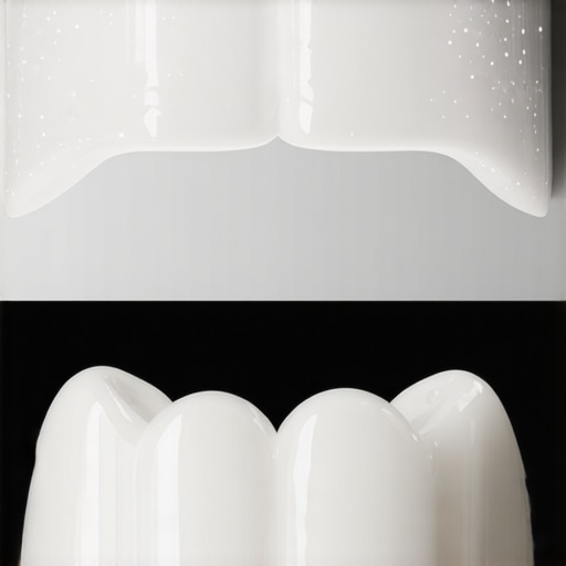 Close up of a cloudy Invisalign tray showing micro-scratches from abrasive cleaning