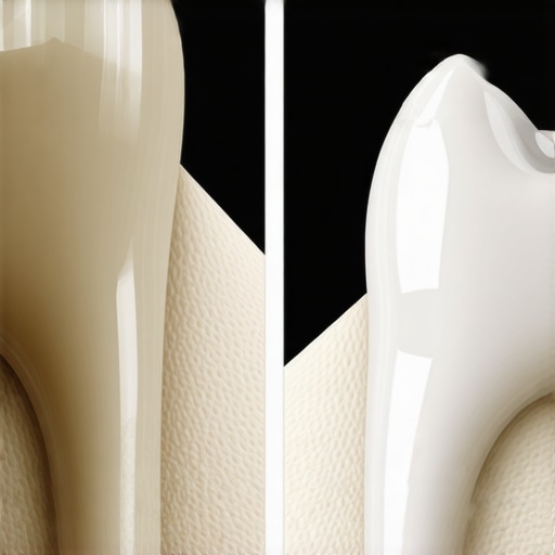 Close-up showing the difference between natural tooth translucency and flat white porcelain veneers.