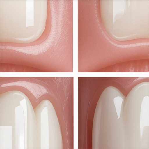 Comparison of healthy versus thinned tooth enamel Close up of teeth showing the difference between healthy enamel and thin translucent edges.