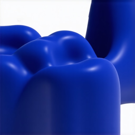 A soft silicone dental bite block used to rest jaw muscles during dental procedures.