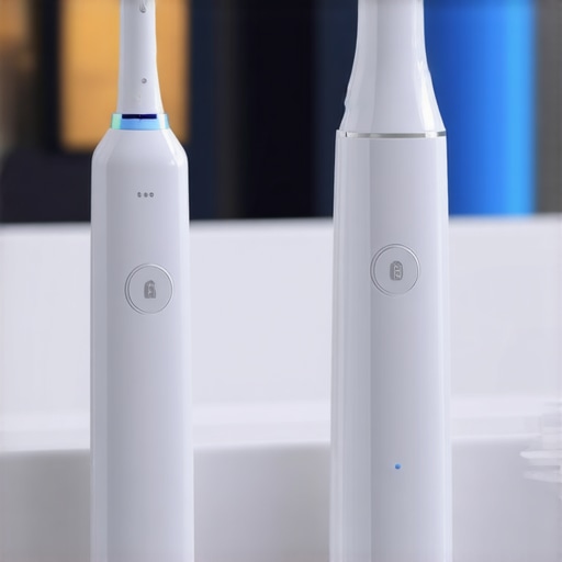 Essential Long-Term Dental Maintenance Tools A professional electric toothbrush and water flosser for crown and Invisalign care.