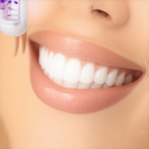 Correct 45-degree toothbrushing angle for plaque removal