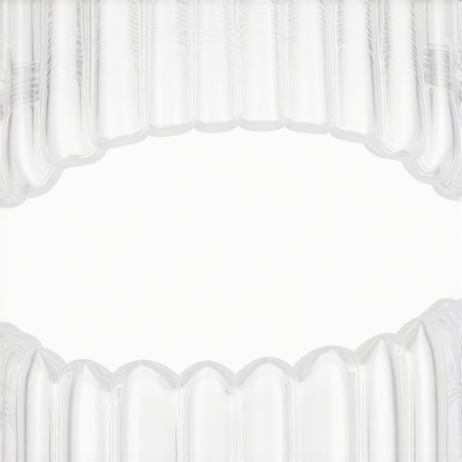 Close-up of a transparent Invisalign tray showing precision design.