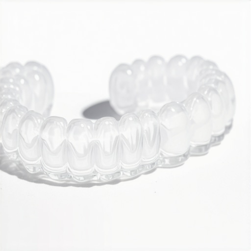Modern Clear Aligners Close Up Close-up of clear Invisalign aligners showing material detail and precision.