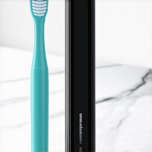 Modern Dental Mineralization Tools High-tech toothpaste and toothbrush for sensitive enamel maintenance.