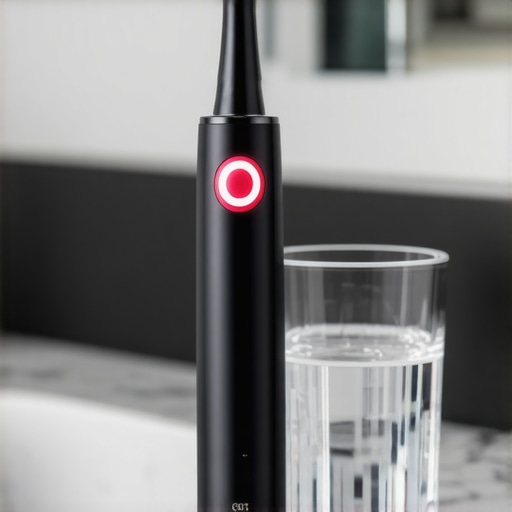 High-tech electric toothbrush with pressure sensor for gum protection