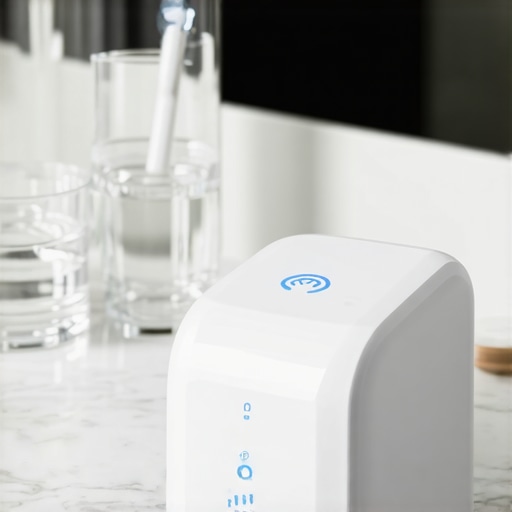 Modern Ultrasonic Cleaner for Dental Appliances A high-tech ultrasonic dental cleaner for keeping night guards and aligners clear