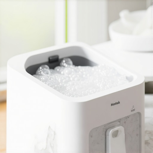 Modern Ultrasonic Cleaner for Dental Maintenance High-tech ultrasonic cleaner used for cleaning Invisalign trays and retainers