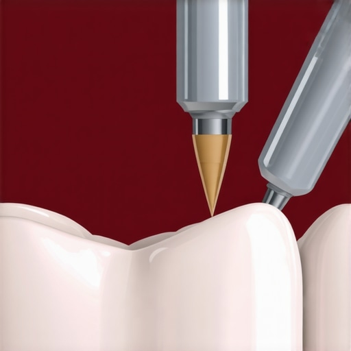 Modern tooth colored composite filling replacement Dentist replacing an old metal filling with tooth colored composite resin to stop cold sensitivity