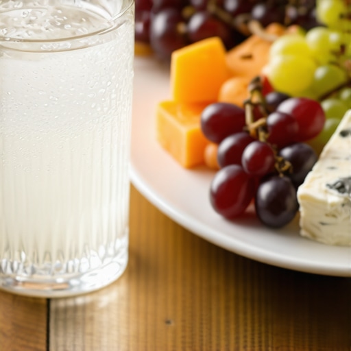 Natural food remedies to prevent red wine stains on teeth A glass of water and cheese platter used to prevent red wine teeth staining