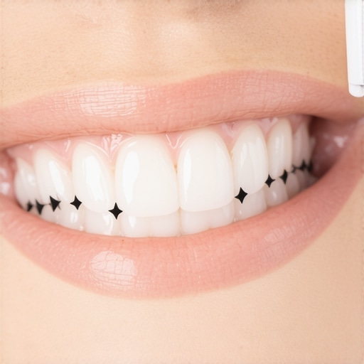 A dentist using clear matrices to reshape teeth and close gingival gaps.
