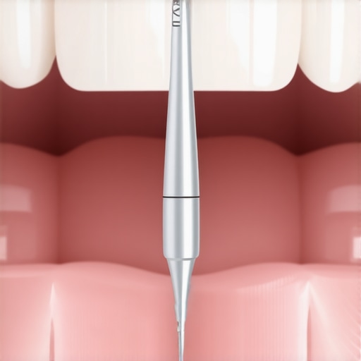 Precision Check of Veneer Bond Margins A dentist using a professional probe to inspect the seal between a porcelain veneer and the natural tooth.