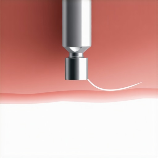 Water flosser cleaning a fixed lingual retainer wire