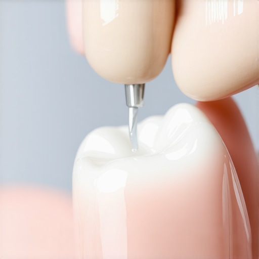 Professional Dental Bonding for Translucent Edges A dentist applying composite bonding to restore a translucent tooth edge.
