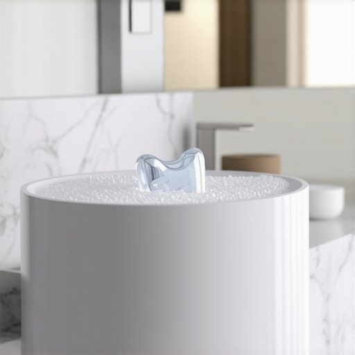 An ultrasonic cleaning pod used for maintaining Invisalign trays and clear aligners.