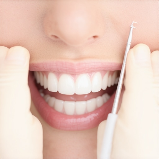 Dentist repairing a chipped front tooth with cosmetic bonding resin