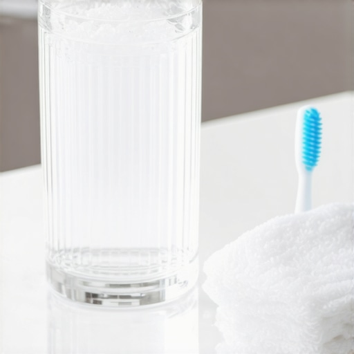 Saltwater rinse and soft toothbrush for gum recovery